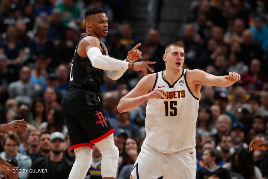 Nikola Jokić Denver Nagetsi, NBA liga u duelu sa Rasel Vestbrukom