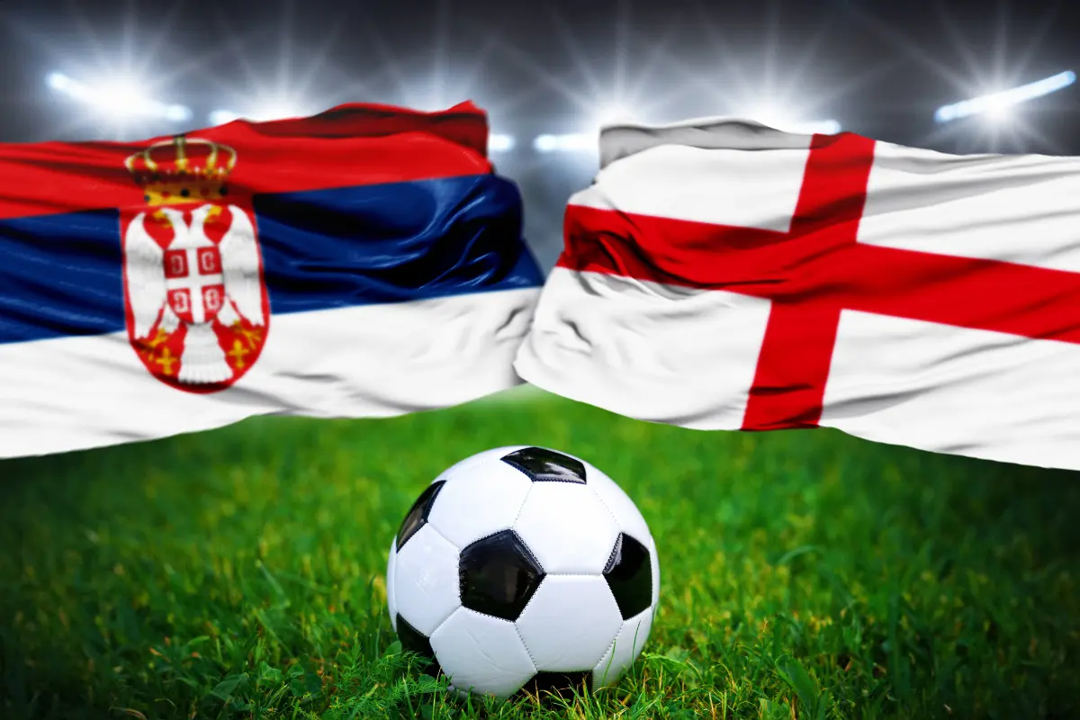 Engleska - Srbija zastave reprezentacija